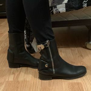 Salvatore Ferragamo leather fall booties